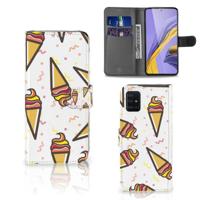 Samsung Galaxy A51 | Book Cover | Icecream | Portemonnee hoesje - thumbnail