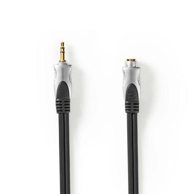 Stereo-Audiokabel | 3,5 mm Male - 3,5 mm Female | 10,0 m | Antraciet