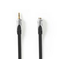 Stereo-Audiokabel | 3,5 mm Male - 3,5 mm Female | 10,0 m | Antraciet - thumbnail