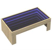 Salontafel met Infinity LED 90x50x30 cm sonoma eikenkleurig - thumbnail