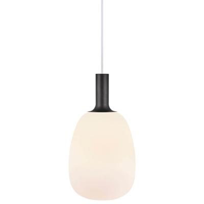 Hanglamp opaal glas &apos;Alton 23&apos; Nordlux wit messing E27 fitting 23 cm