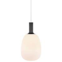 Hanglamp opaal glas &apos;Alton 23&apos; Nordlux wit messing E27 fitting 23 cm - thumbnail