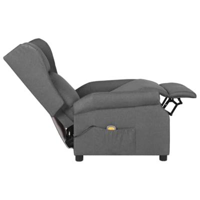 Massagestoel stof lichtgrijs
