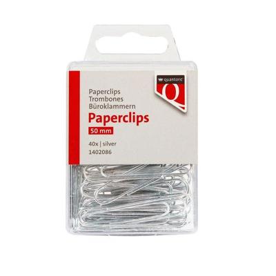 Paperclip quantore 50mm rond zilver 40 stuks Paperclip quantore 50mm rond zilver 40 stuks