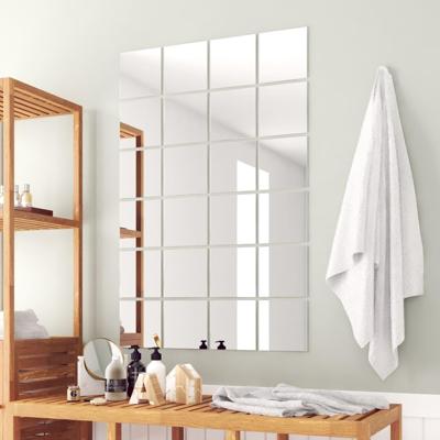 VidaXL 24 st spiegeltegels vierkant glas