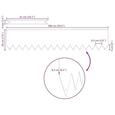 Gazonranden 10 pcs Bruin 100 x 0.5 x 20 cm Cortenstaal Gazonranden 10 pcs Bruin 100 x 0.5 x 20 cm Cortenstaal