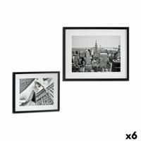 Schilderij Gebouw Hout Glas 43 x 3 x 53 cm (6 Stuks) - thumbnail