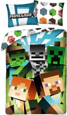 Minecraft Dekbedovertrek Faces - 140 x 200 cm - Katoen