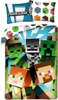 Minecraft Dekbedovertrek Faces - 140 x 200 cm - Katoen - thumbnail