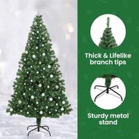 VidaXL Kunstkerstboom groen 240 cm pvc en staal en kunststof - thumbnail