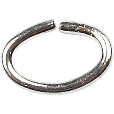Creativ Company Ring, ovaal, dikte 0,7 mm, verzilverd, 50 stuk/ 1 doos