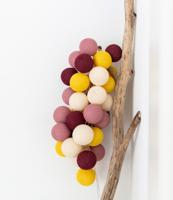 Cotton Ball Lights Regular lichtslinger bordeaux rood - Autumn - thumbnail