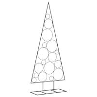Kerstdecoratie kerstboom 180 cm metaal zwart - thumbnail
