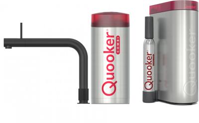 Quooker Front met COMBI+ boiler en CUBE reservoir 5-in-1 kokend water kraan Zwart