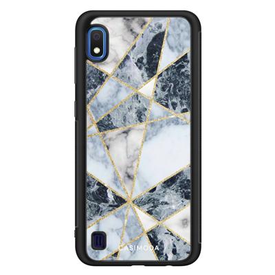 Samsung Galaxy A10 hoesje - Abstract marmer blauw Samsung Galaxy A10 hoesje - Abstract marmer blauw