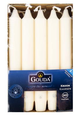 Gouda Kroonkaarsen Ivoor 200/24