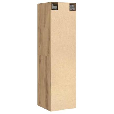 Tv-meubel 30,5x30x110 cm bewerkt hout artisanaal eikenkleur