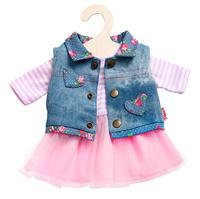 Heless Poppenjurk met giletje, 28-35 cm - thumbnail