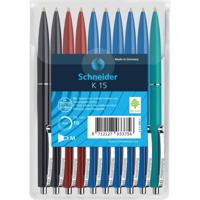 Schneider s-3081-2-3-4 balpen k15 10s assorti kleuren in headerbag - thumbnail
