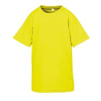 Spiro RT287J Junior Performance Aircool Tee - Fluorescent Orange - S (5-6) - thumbnail