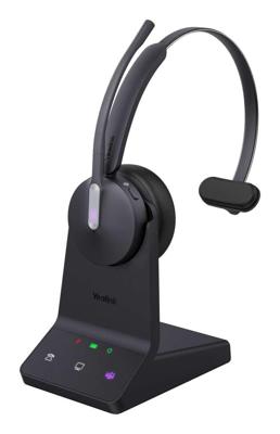 Yealink WH64 Mono Headset Draadloos Hoofdband Kantoor/callcenter USB Type-C Bluetooth Zwart