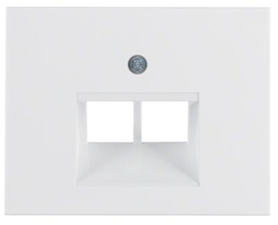 Centraalplaat UAE doos 2 x RJ45 Berker K1 polar wit 14097009