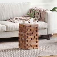 Kruk Naturel 29 x 29 x 48 cm Massief gerecycled hout - thumbnail