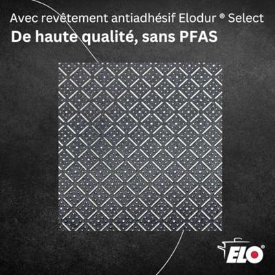 Set van 3 inductie koekenpannen - ELO - Relief Solutions - 18/10 roestvrij staal ELODUR Select antiaanbaklaag - Ø 24-28-32 cm