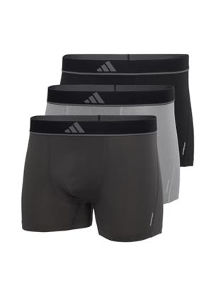 Adidas Boxershorts Micro flex Trunk 3-pack zwart grijs