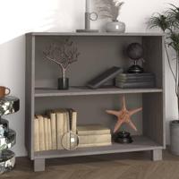 Dressoir HAMAR 85x35x80 cm massief grenenhout lichtgrijs - thumbnail