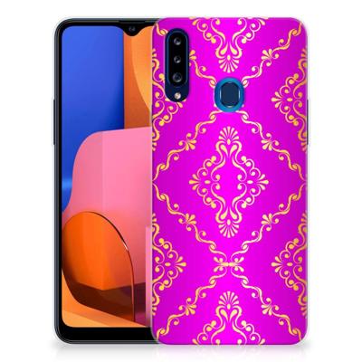Siliconen Hoesje Samsung Galaxy A20s Barok Roze Siliconen Hoesje Samsung Galaxy A20s Barok Roze