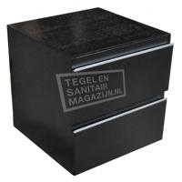 Wiesbaden Ladekast 450x450 houtnerf zwart gelakt - thumbnail