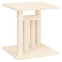 vidaXL Krabpaal met platforms 50 cm crèmekleurig, kattentoren, kattenboom, kattenkrabtoren, kattenkrabpaal, kattenspeelmeubel, kattenklimmeubel - thumbnail