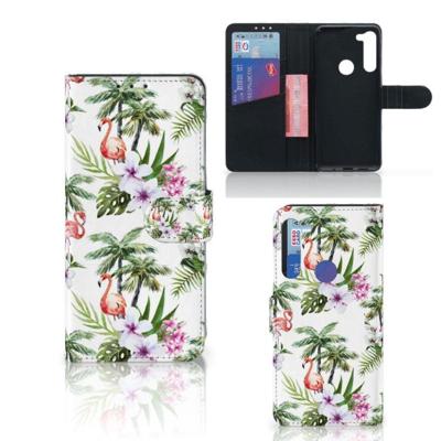 Motorola G8 Power | Telefoonhoesje | Met pasjeshouder | Flamingo Palms