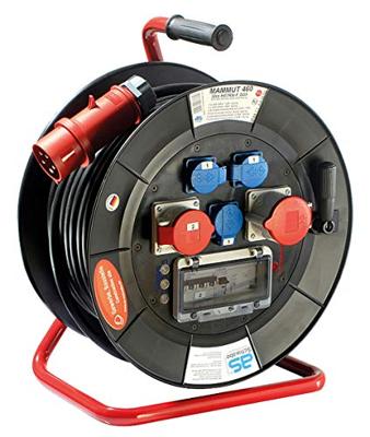 AS Schwabe 26102 Kabelhaspel 30.00 m Zwart CEE-stekker 32 A 5-polig