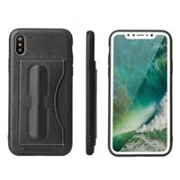 Fierre Shann voor iPhone X volledige beschermende hoes met houder & Card Slot(Black) - thumbnail