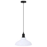 Hanglamp in hoogte verstelbaar E27 31 cm metaal glanzend wit - thumbnail