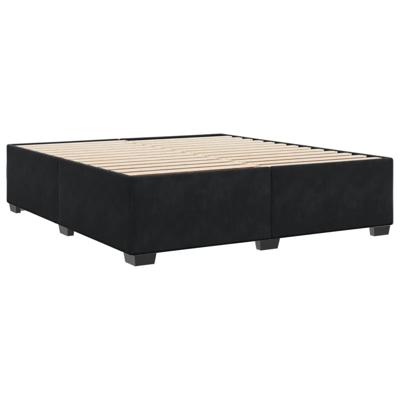 Bedframe zonder matras 200x200 cm fluweel zwart