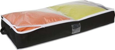 Basic Opberghoes 100x45x15 cm zwart/transparant
