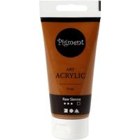 Creativ Company Pigment art acrylverf raw sienna bruin, 75ml - thumbnail