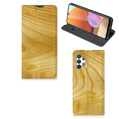 Samsung Galaxy A32 4G | A32 5G Enterprise Editie Book | Wallet Case | Licht Hout
