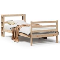 Bedframe zonder matras massief grenenhout 75x190 cm - thumbnail
