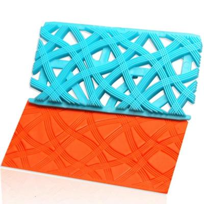 2 PC'S taart fondant tool hartvormige diamant textuur geruite Overpass Quyi Seal Printing mal (Overpass 55107)