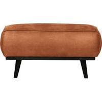 WOOOD Hocker 'Statement' Eco Leder, kleur Cognac - thumbnail