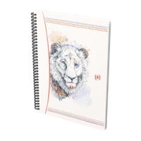 Oxford Boho Chic spiraalblok, ft A5, 120 bladzijden, geruit 5 mm, geassorteerde kleuren - thumbnail