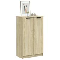 Schoenenkast 59x35x100,5 cm bewerkt hout sonoma eikenkleurig - thumbnail