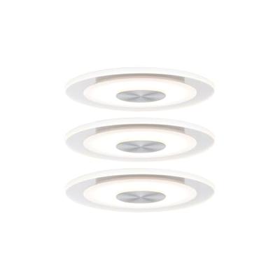Paulmann 92907 Whirl LED-inbouwlamp Set van 3 stuks LED LED vast ingebouwd 4.9 W Aluminium (geborsteld), Satijn