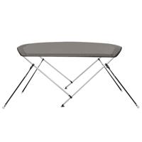 VidaXL Biminitop 2 bogen 180x130x110 cm grijs - thumbnail