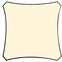 Perel Garden crème 5x5M vierkant schaduwdoek - thumbnail