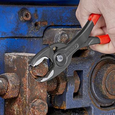 Knipex TwinGrip verstelbare grijptang | Antislip kunststof bekleed | Zwart geatramenteerd | Lengte 200 mm | Zelfbedieningskaart/blister - 82 01 200 SB Knipex TwinGrip verstelbare grijptang | Antislip kunststof bekleed | Zwart geatramenteerd | Lengte 200 mm | Zelfbedieningskaart/blister - 82 01 200 SB